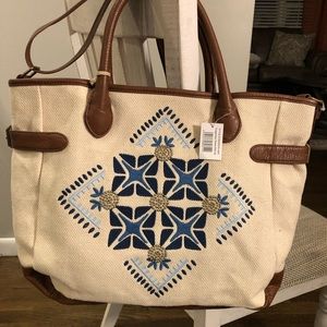 Shades of Cool Tote in Natural Canvas